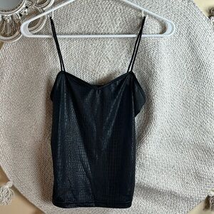 Black SHEIN animal print tank top